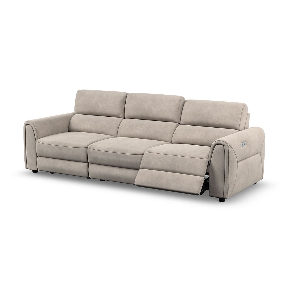 Santorini Modular 3 Seater Power Chaise Left Hand Corner Sofa and Power Headrest in Nomad Sahara Fabric- GROUP 9 4