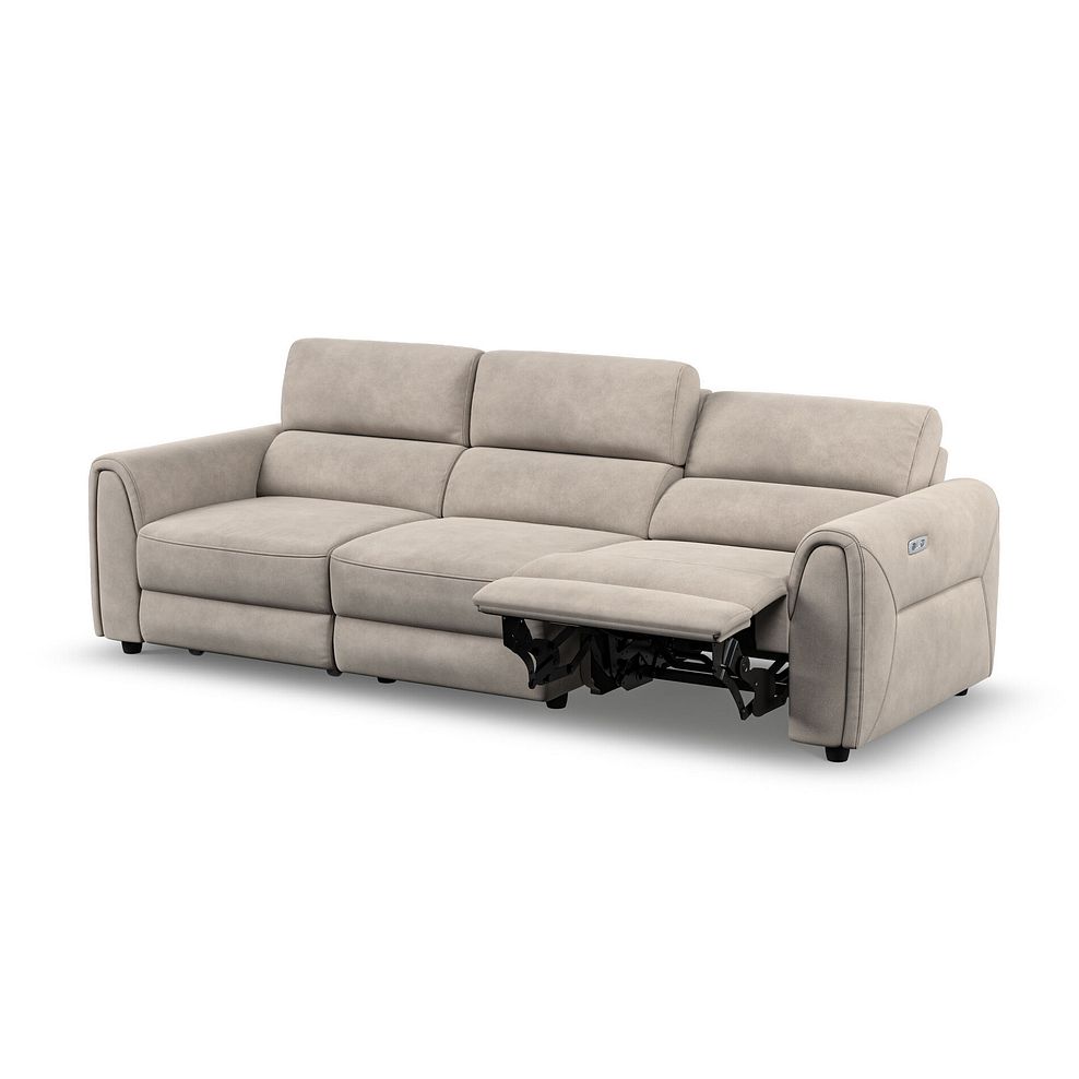 Santorini Modular 3 Seater Power Chaise Left Hand Corner Sofa and Power Headrest in Nomad Sahara Fabric- GROUP 9 5