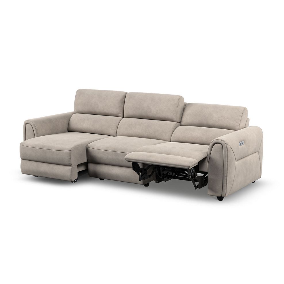 Santorini Modular 3 Seater Power Chaise Left Hand Corner Sofa and Power Headrest in Nomad Sahara Fabric- GROUP 9 6