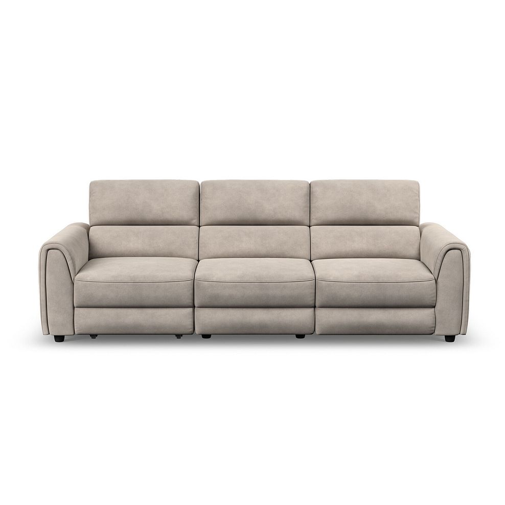 Santorini Modular 3 Seater Power Chaise Left Hand Corner Sofa and Power Headrest in Nomad Sahara Fabric- GROUP 9 7