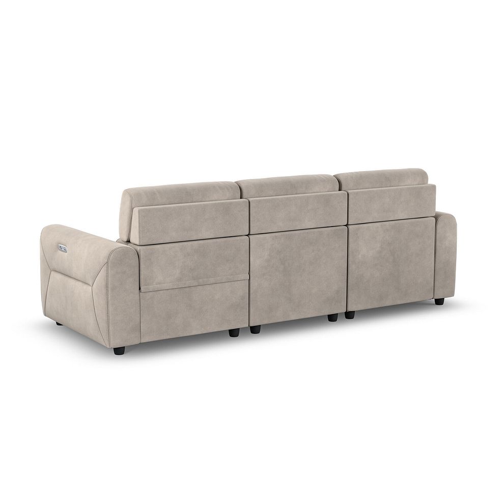 Santorini Modular 3 Seater Power Chaise Left Hand Corner Sofa and Power Headrest in Nomad Sahara Fabric- GROUP 9 8