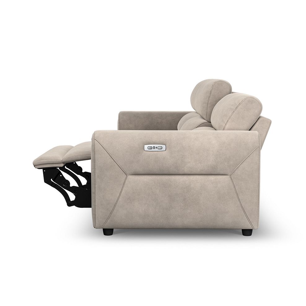 Santorini Modular 3 Seater Power Chaise Left Hand Corner Sofa and Power Headrest in Nomad Sahara Fabric- GROUP 9 10