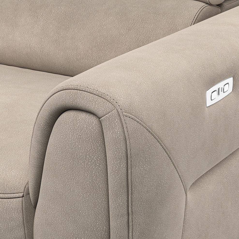 Santorini Modular 3 Seater Power Chaise Left Hand Corner Sofa and Power Headrest in Nomad Sahara Fabric- GROUP 9 11