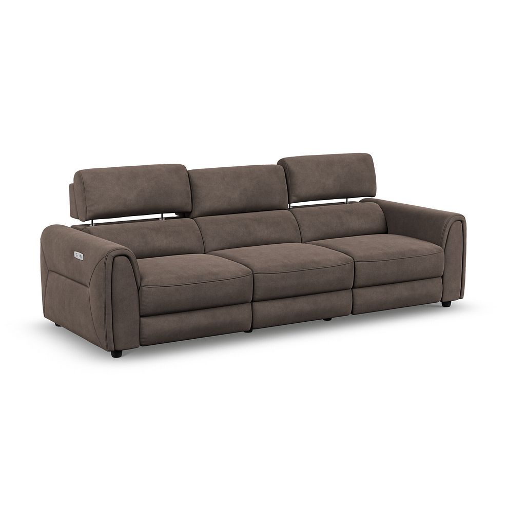 Santorini Modular 3 Seater Electric Reclining Sofa with Power Headrests in Nomad Driftwood Fabric  - GROUP 9 2