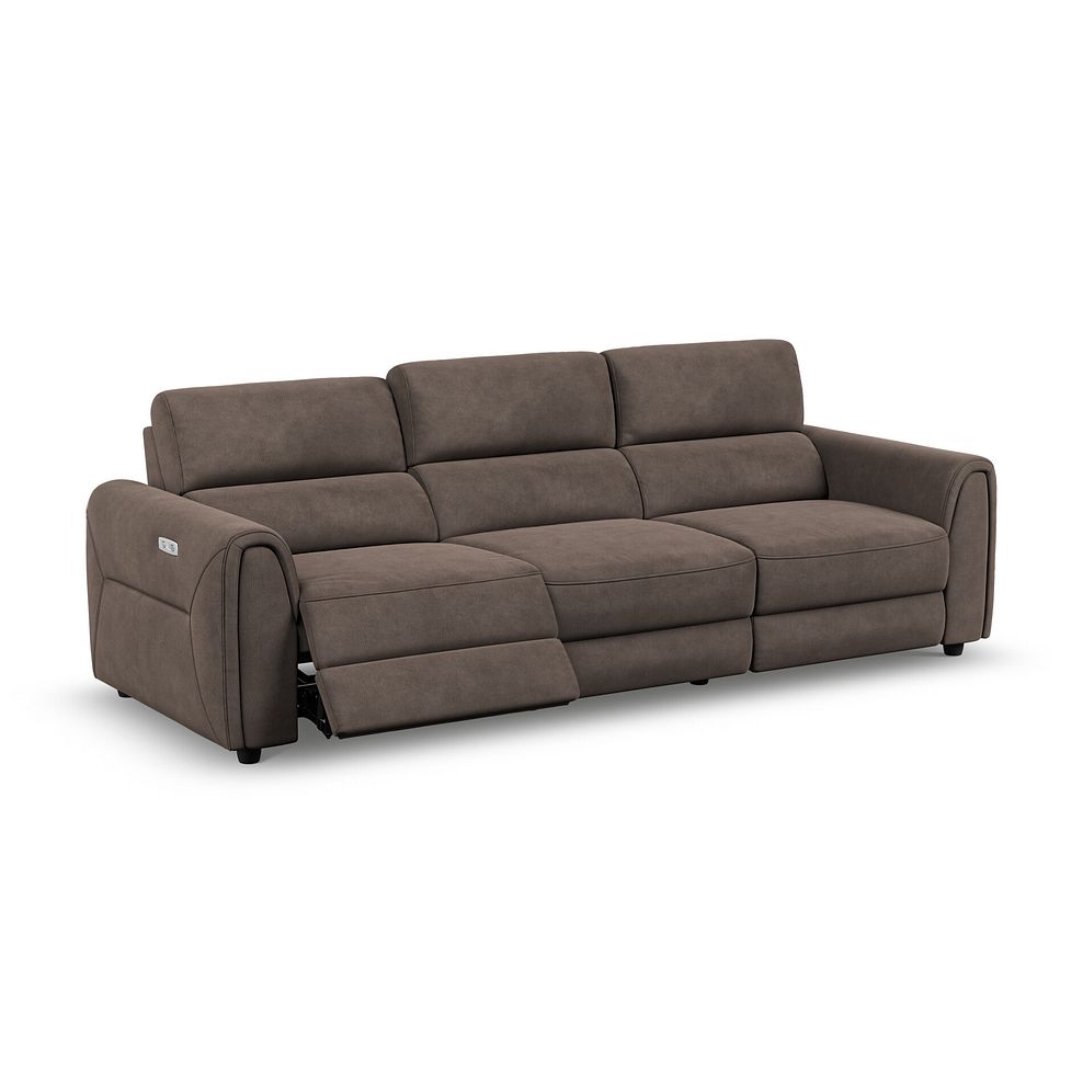 Santorini Modular 3 Seater Electric Reclining Sofa with Power Headrests in Nomad Driftwood Fabric  - GROUP 9 3