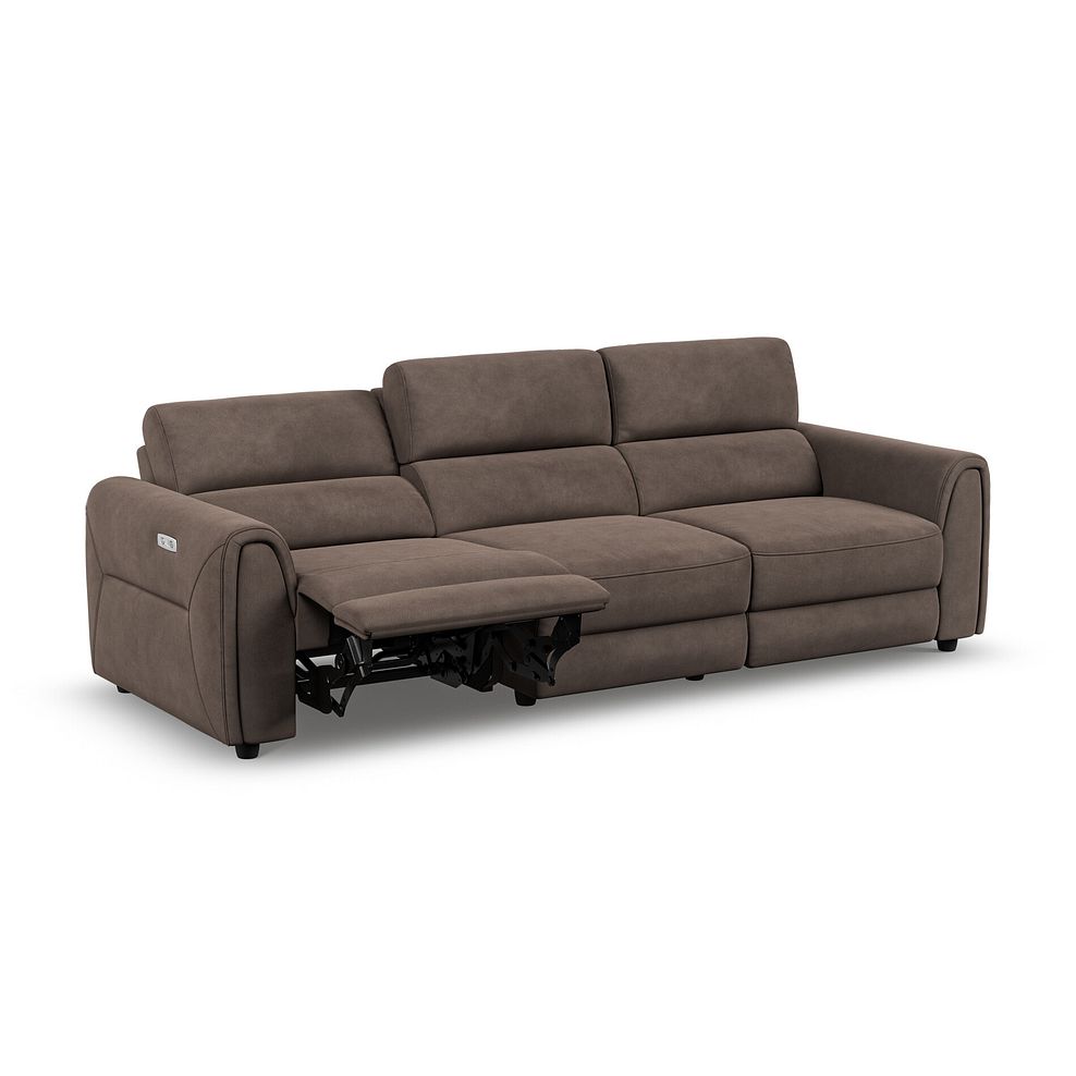 Santorini Modular 3 Seater Electric Reclining Sofa with Power Headrests in Nomad Driftwood Fabric  - GROUP 9 4