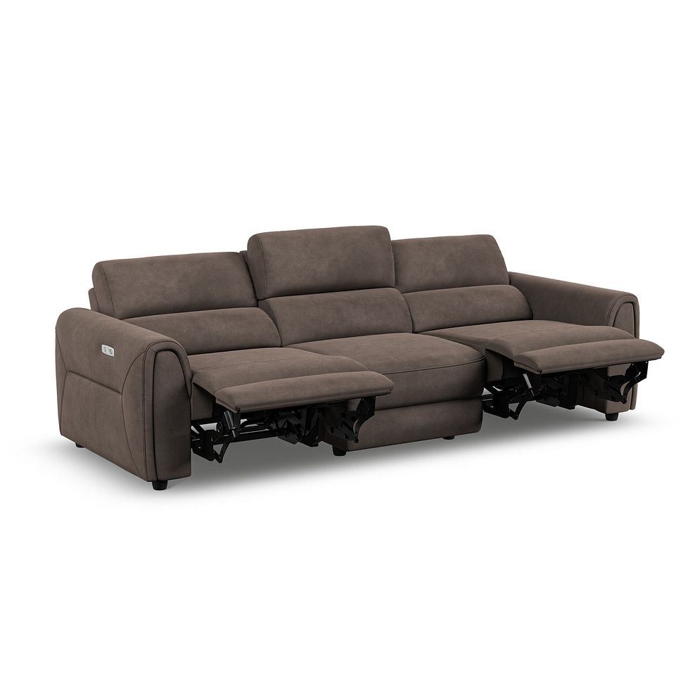 Santorini Modular 3 Seater Electric Reclining Sofa with Power Headrests in Nomad Driftwood Fabric  - GROUP 9 5