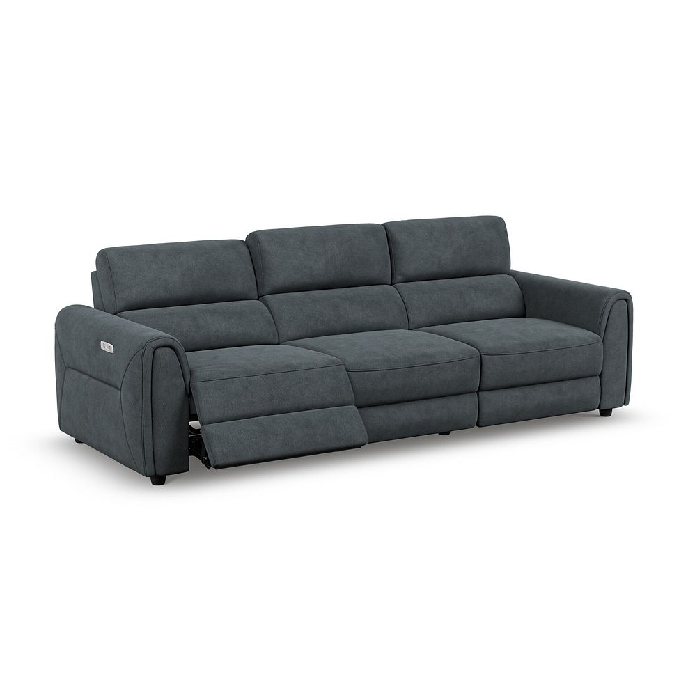 Santorini Modular 3 Seater Electric Reclining Sofa with Power Headrests in Nomad Harbour Mist Fabric  - GROUP 9 3