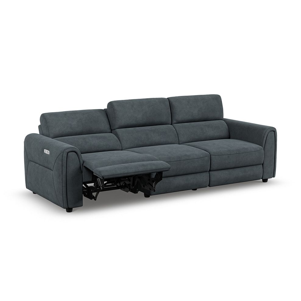 Santorini Modular 3 Seater Electric Reclining Sofa with Power Headrests in Nomad Harbour Mist Fabric  - GROUP 9 4
