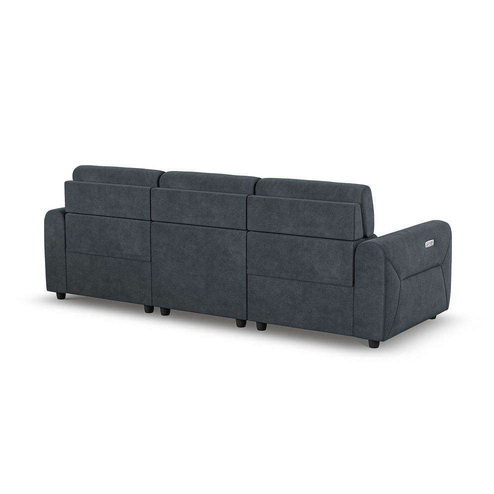 Santorini Modular 3 Seater Electric Reclining Sofa with Power Headrests in Nomad Harbour Mist Fabric  - GROUP 9 7