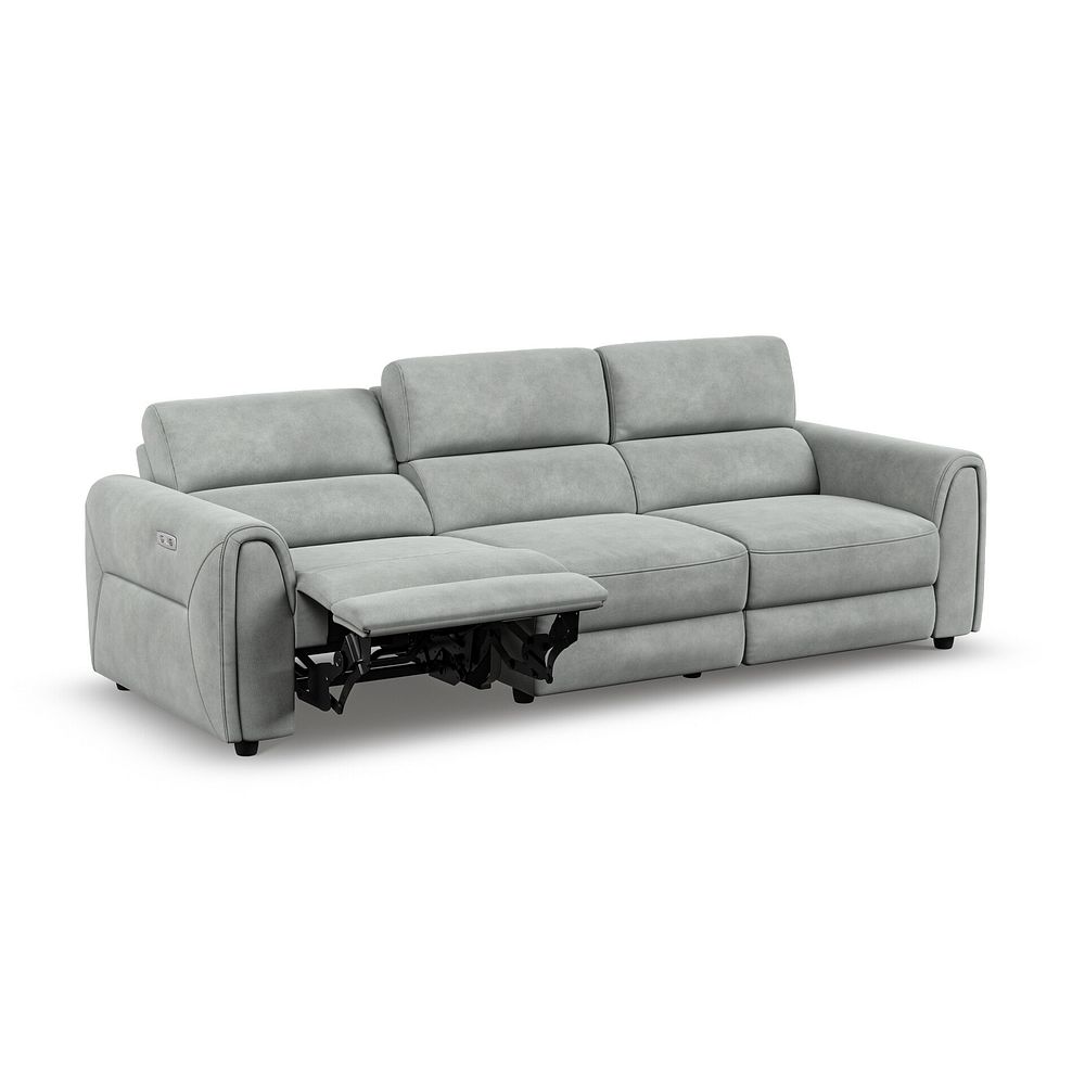 Santorini Modular 3 Seater Electric Reclining Sofa with Power Headrests in Nomad Pebble Fabric  - GROUP 9 4