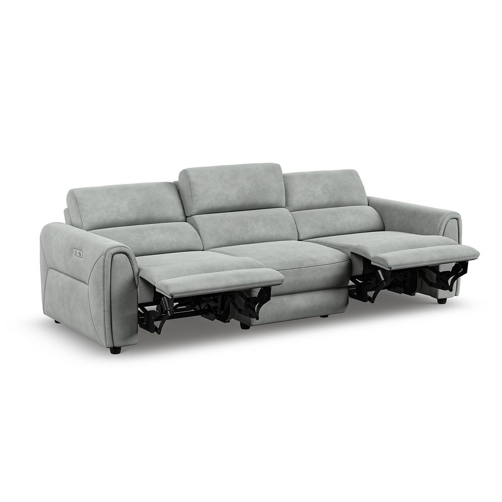 Santorini Modular 3 Seater Electric Reclining Sofa with Power Headrests in Nomad Pebble Fabric  - GROUP 9 5