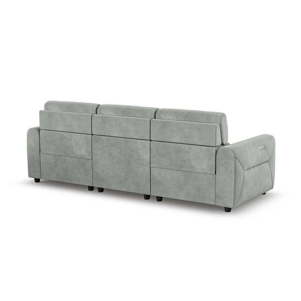 Santorini Modular 3 Seater Electric Reclining Sofa with Power Headrests in Nomad Pebble Fabric  - GROUP 9 7