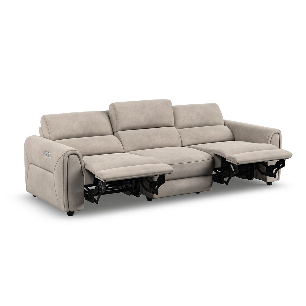 Santorini Modular 3 Seater Electric Reclining Sofa with Power Headrests in Nomad Sahara Fabric  - GROUP 9 5