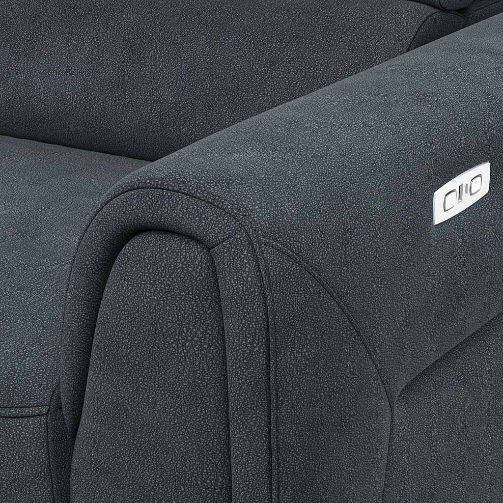 Santorini Modular 4 Seater Electric Recliner Left Hand Corner Sofa with Power Headrests in Nomad Harbour Mist Fabric - GROUP 2 6