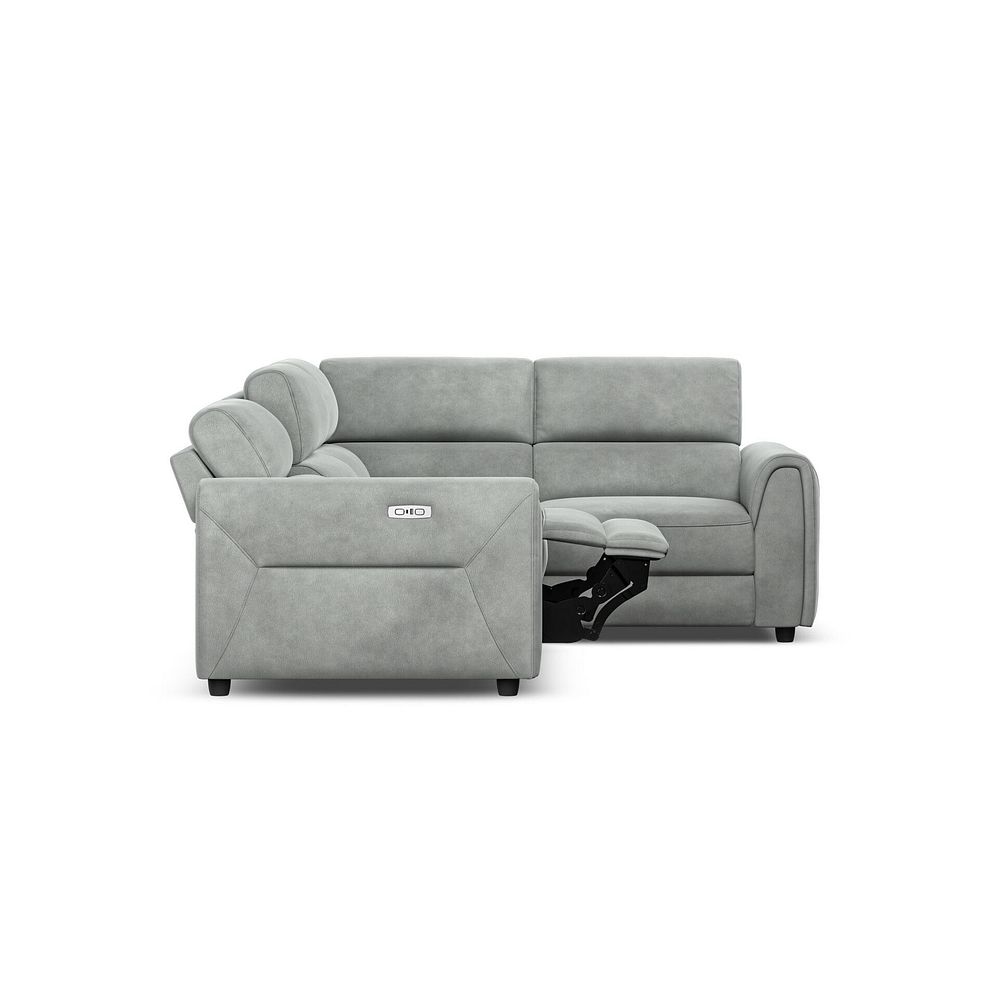 Santorini Modular 4 Seater Electric Recliner Left Hand Corner Sofa with Power Headrests in Nomad Pebble Fabric - GROUP 2 5