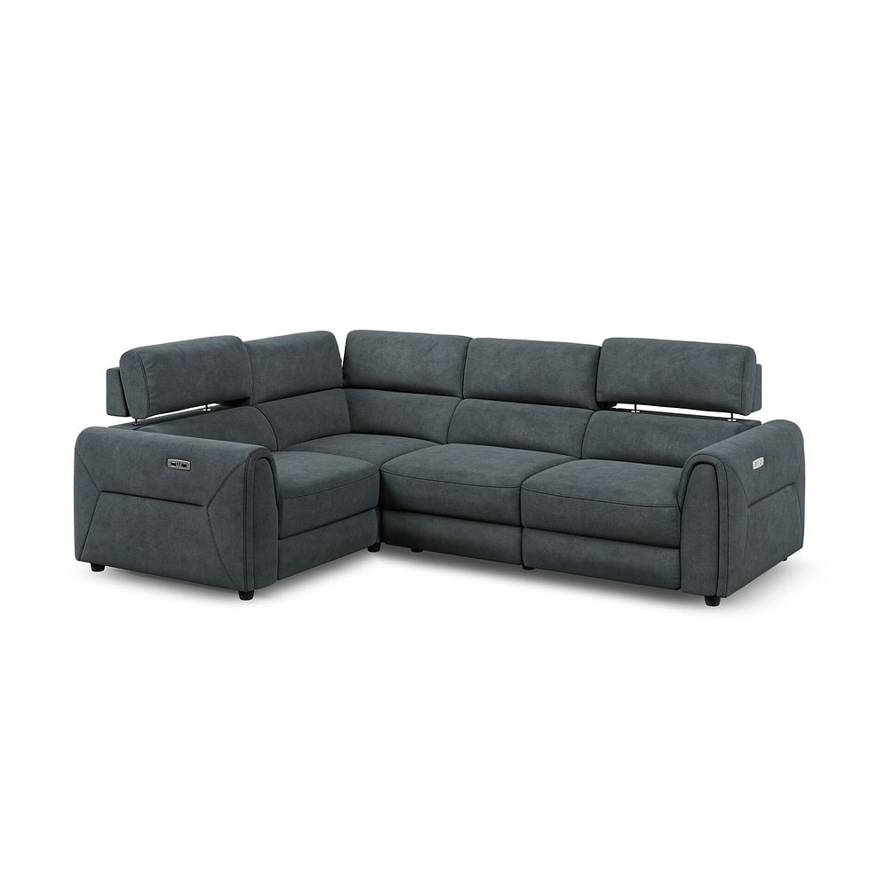 Santorini Modular 4 Seater Electric Recliner Right Hand Corner Sofa with Power Headrests in Nomad Harbour Mist Fabric - GROUP 2 2