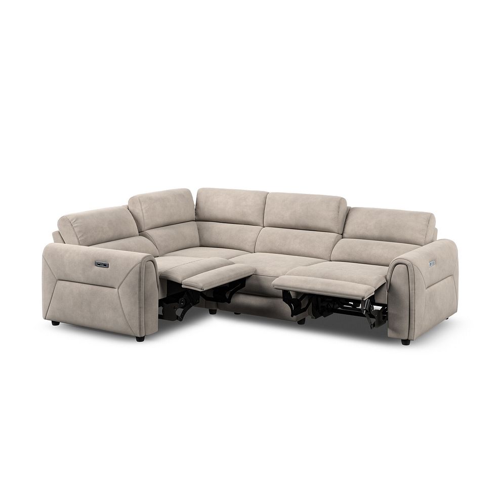 Santorini Modular 4 Seater Electric Recliner Right Hand Corner Sofa with Power Headrests in Nomad Sahara Fabric - GROUP 2 4