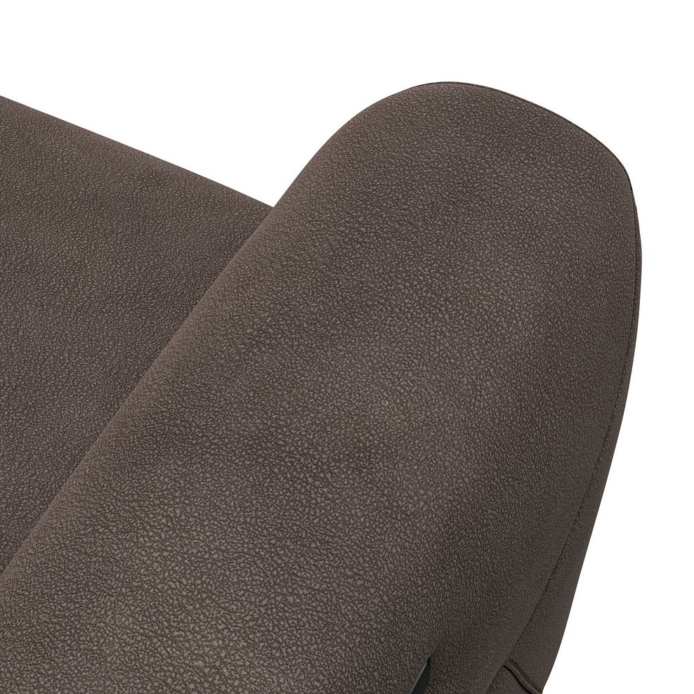 Santorini Modular 4 Seater Power Chaise Left Hand Corner Sofa with Power Headrests in Nomad Driftwood Fabric- GROU 12