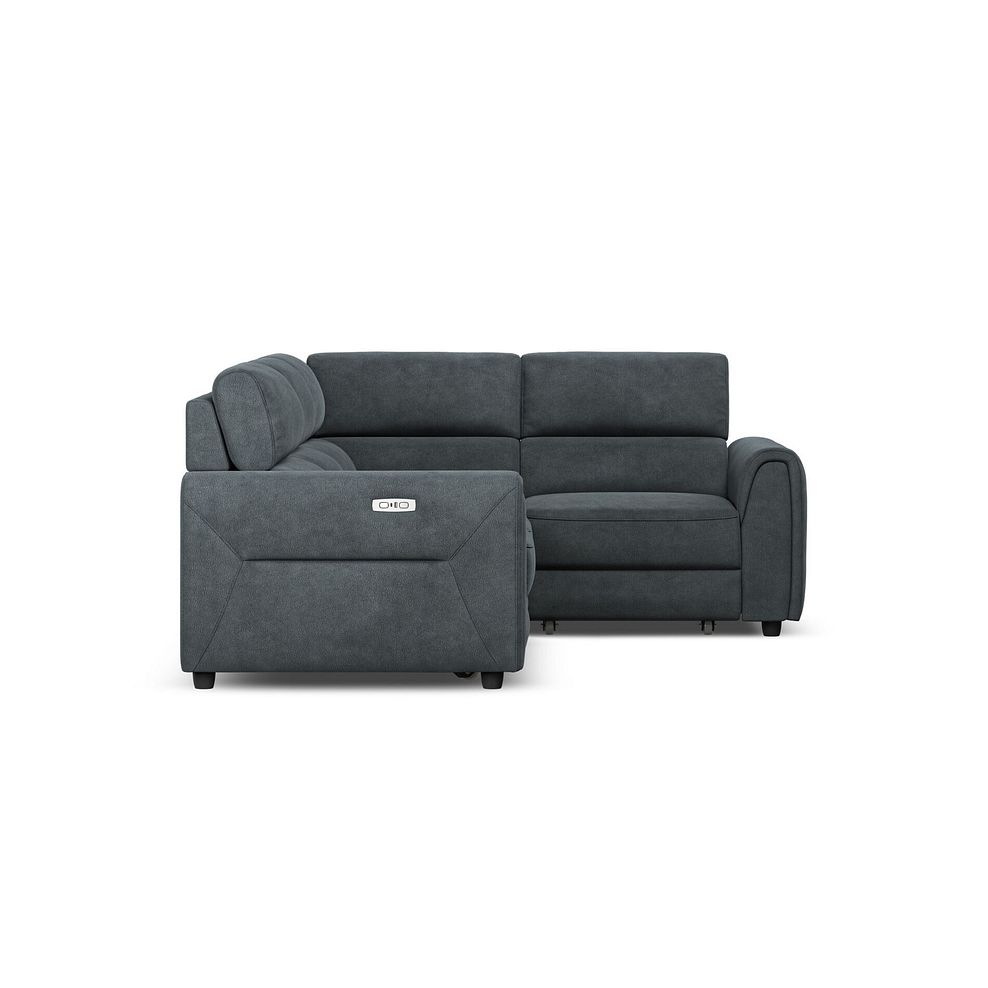 Santorini Modular 4 Seater Power Chaise Left Hand Corner Sofa with Power Headrests in Nomad Harbour Mist Fabric- G 5
