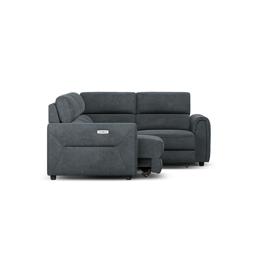 Santorini Modular 4 Seater Power Chaise Left Hand Corner Sofa with Power Headrests in Nomad Harbour Mist Fabric- G 6