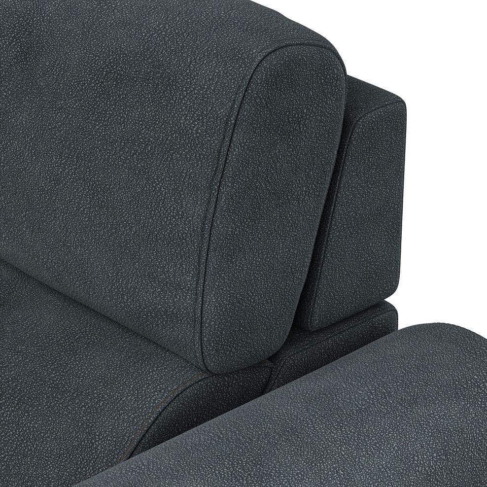Santorini Modular 4 Seater Power Chaise Left Hand Corner Sofa with Power Headrests in Nomad Harbour Mist Fabric- G 9