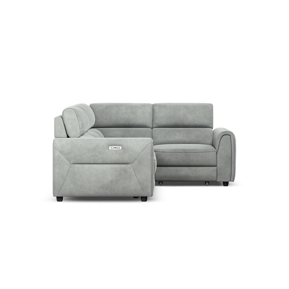 Santorini Modular 4 Seater Power Chaise Left Hand Corner Sofa with Power Headrests in Nomad Pebble Fabric- GROUP 2 5