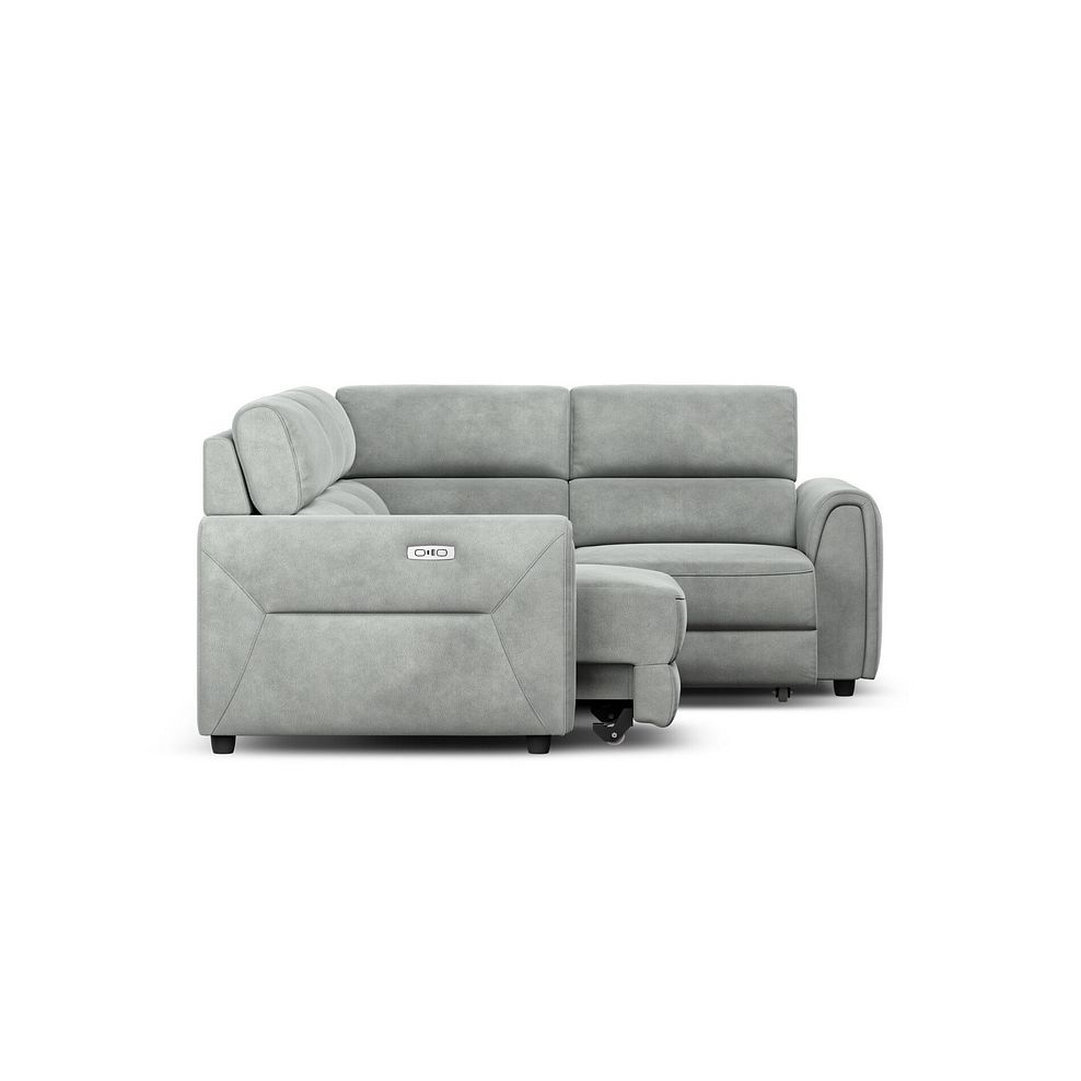 Santorini Modular 4 Seater Power Chaise Left Hand Corner Sofa with Power Headrests in Nomad Pebble Fabric- GROUP 2 6
