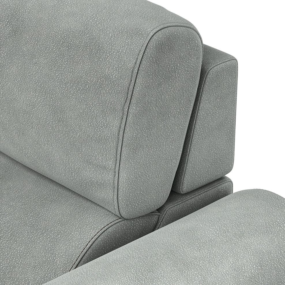 Santorini Modular 4 Seater Power Chaise Left Hand Corner Sofa with Power Headrests in Nomad Pebble Fabric- GROUP 2 9