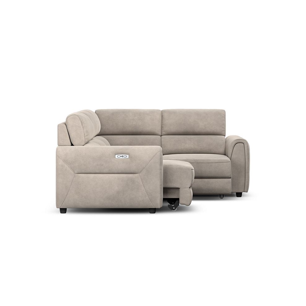 Santorini Modular 4 Seater Power Chaise Left Hand Corner Sofa with Power Headrests in Nomad Sahara Fabric- GROUP 2 6