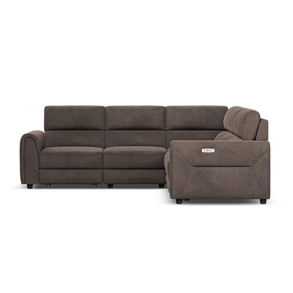 Santorini Modular 5 Seater Power Chaise Corner Sofa in Nomad Driftwood Fabric- GROUP 3 5
