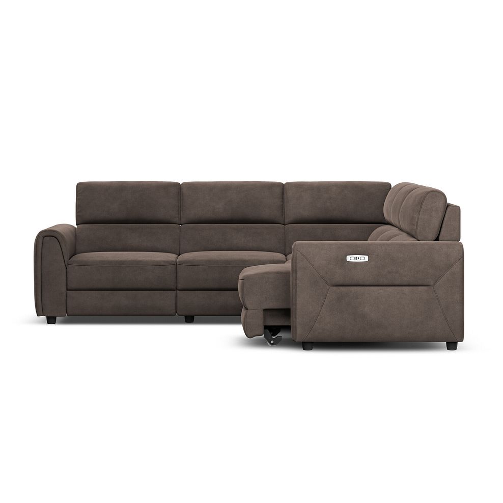 Santorini Modular 5 Seater Power Chaise Corner Sofa in Nomad Driftwood Fabric- GROUP 3 6