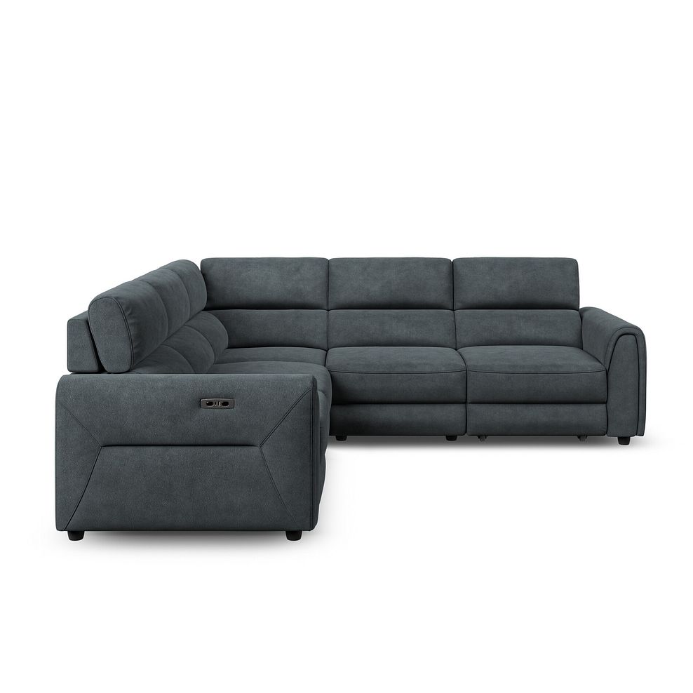 Santorini Modular 5 Seater Power Chaise Corner Sofa in Nomad Harbour Mist Fabric- GROUP 3 3
