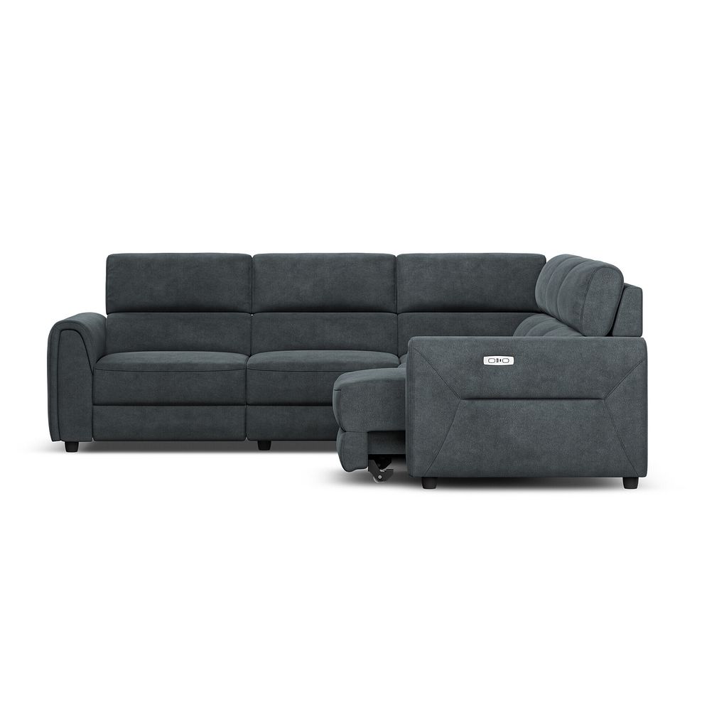 Santorini Modular 5 Seater Power Chaise Corner Sofa in Nomad Harbour Mist Fabric- GROUP 3 6