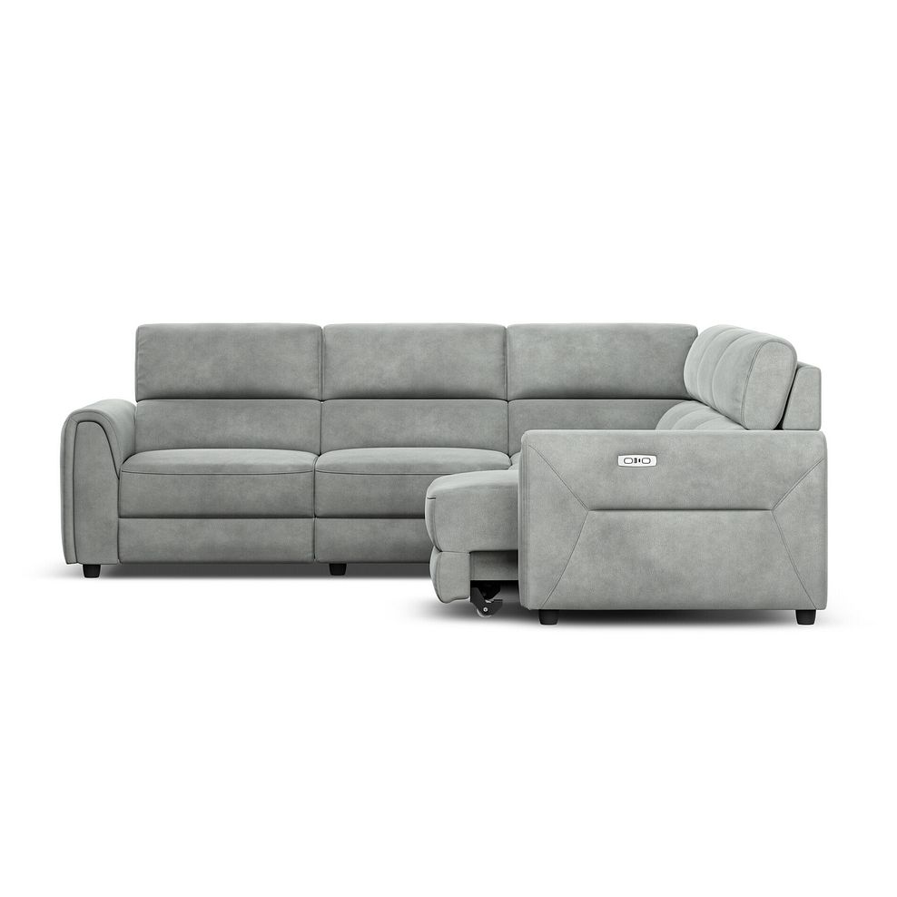 Santorini Modular 5 Seater Power Chaise Corner Sofa in Nomad Pebble Fabric- GROUP 3 6