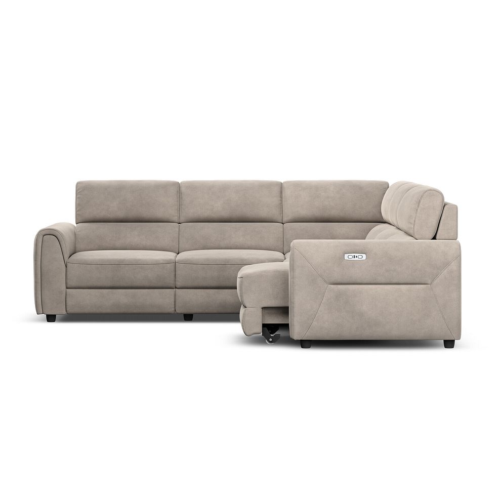 Santorini Modular 5 Seater Power Chaise Corner Sofa in Nomad Sahara Fabric- GROUP 3 6