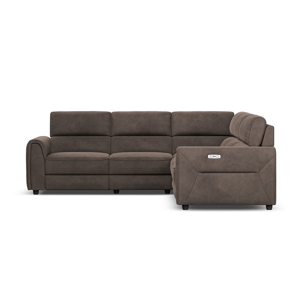 Santorini Modular 5 Seater Electric Reclining Corner Sofa with Power Headrests in Nomad Driftwood Fabric- GROUP 3 8