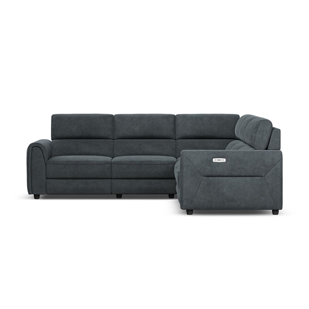 Santorini Modular 5 Seater Electric Reclining Corner Sofa with Power Headrests in Nomad Harbour Mist Fabric- GROUP 3 8