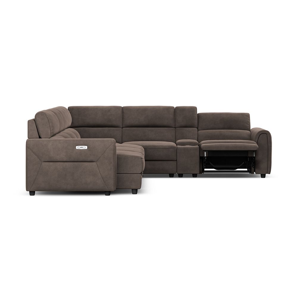 Santorini Modular 6 Seater Power Chaise Left Hand Corner Sofa and Power Headrests in Nomad Driftwood Fabric  - GROUP 18 8