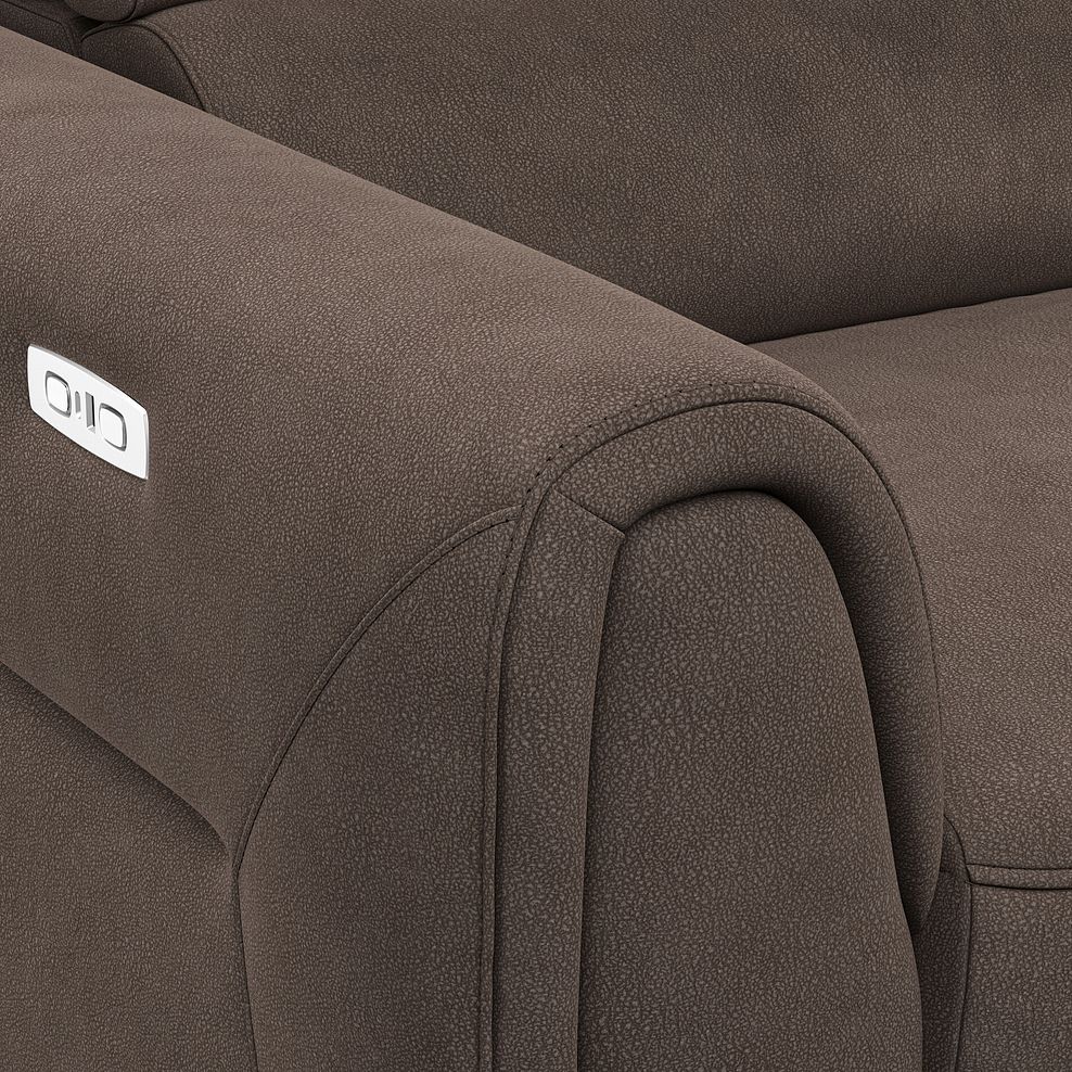 Santorini Modular 6 Seater Power Chaise Left Hand Corner Sofa and Power Headrests in Nomad Driftwood Fabric  - GROUP 18 9