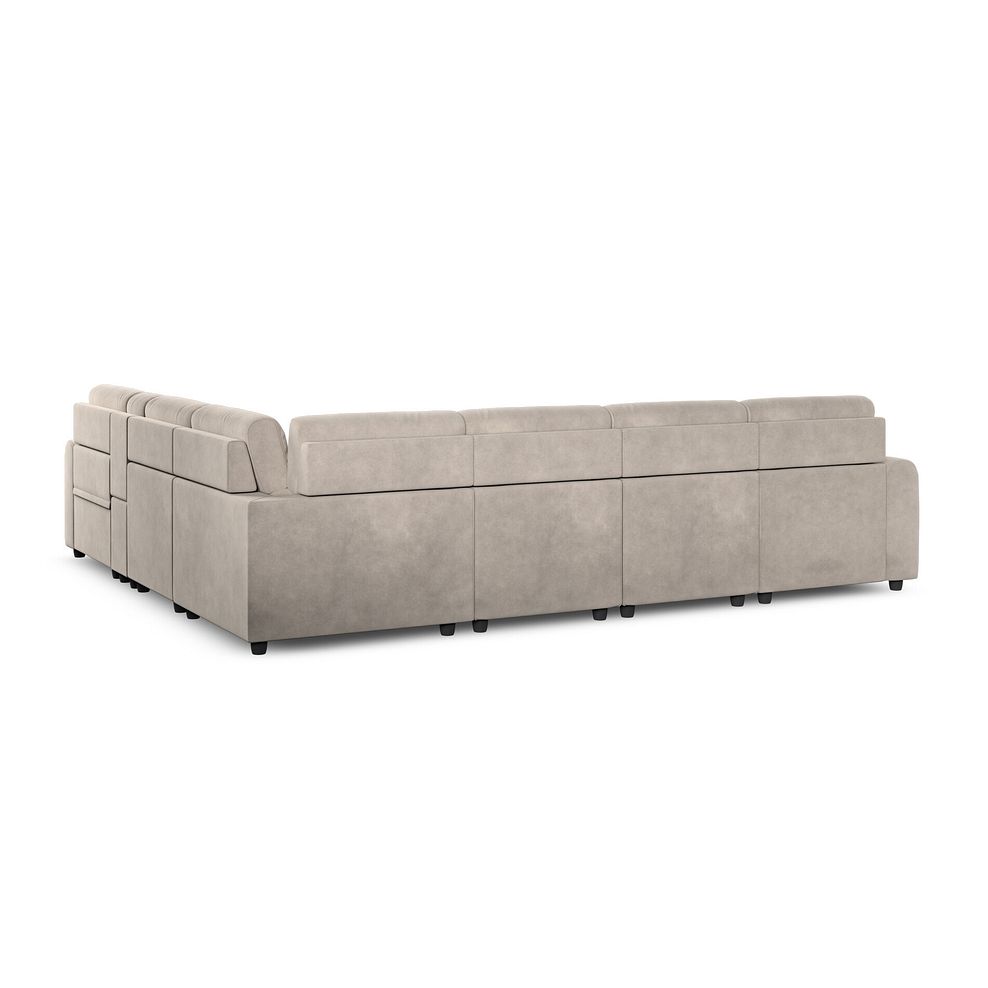 Santorini Modular 6 Seater Power Chaise Left Hand Corner Sofa and Power Headrests in Nomad Sahara Fabric  - GROUP 18 7