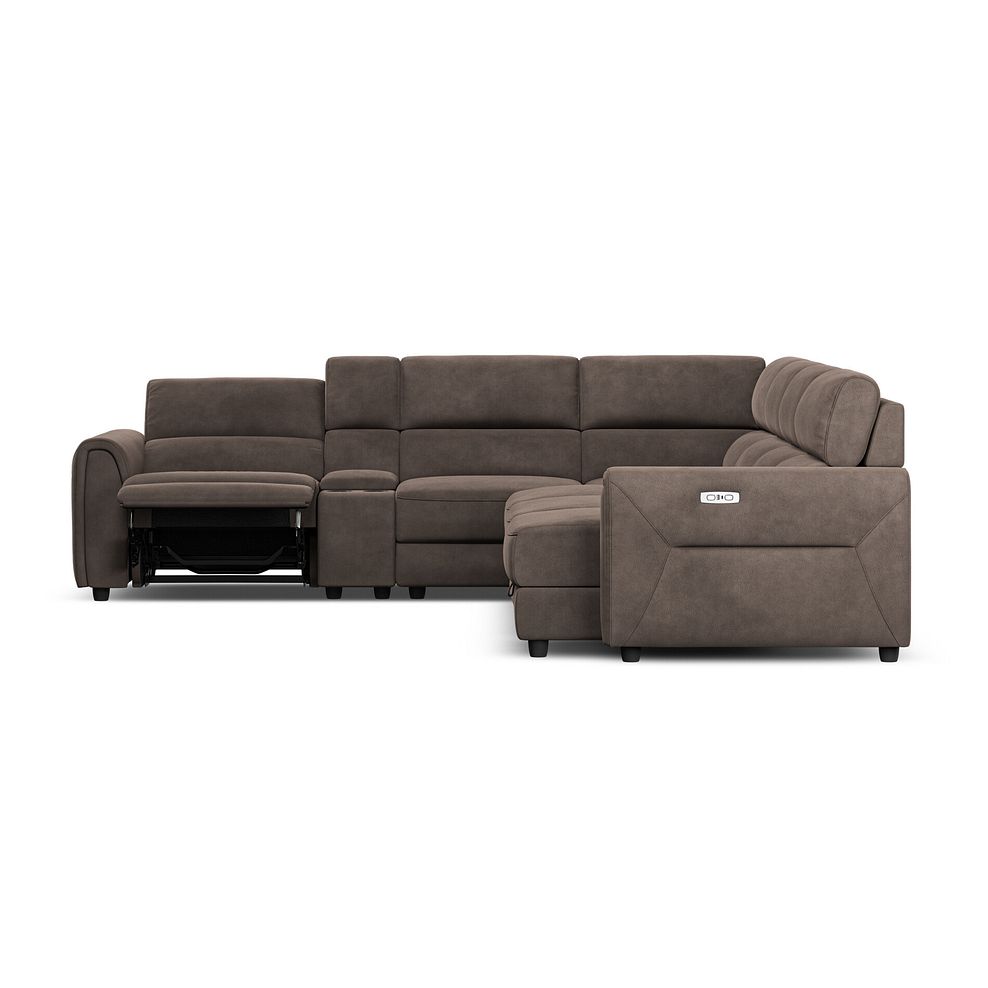 Santorini Modular 6 Seater Power Chaise Right Hand Corner Sofa and Power Headrests in Nomad Driftwood Fabric  - GROUP 19 7