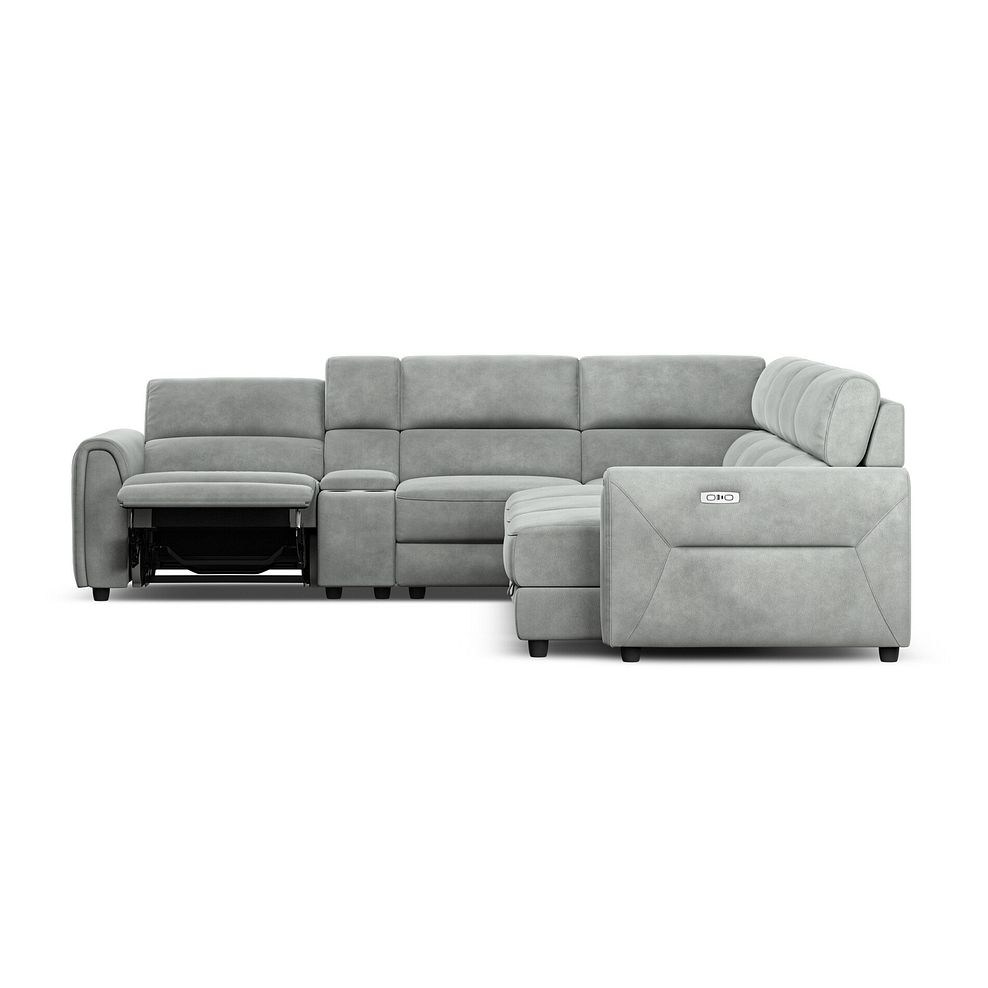 Santorini Modular 6 Seater Power Chaise Right Hand Corner Sofa and Power Headrests in Nomad Pebble Fabric  - GROUP 19 7