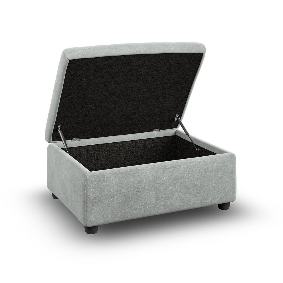 Santorini Storage Footstool in  Nomad Pebble Fabric 2