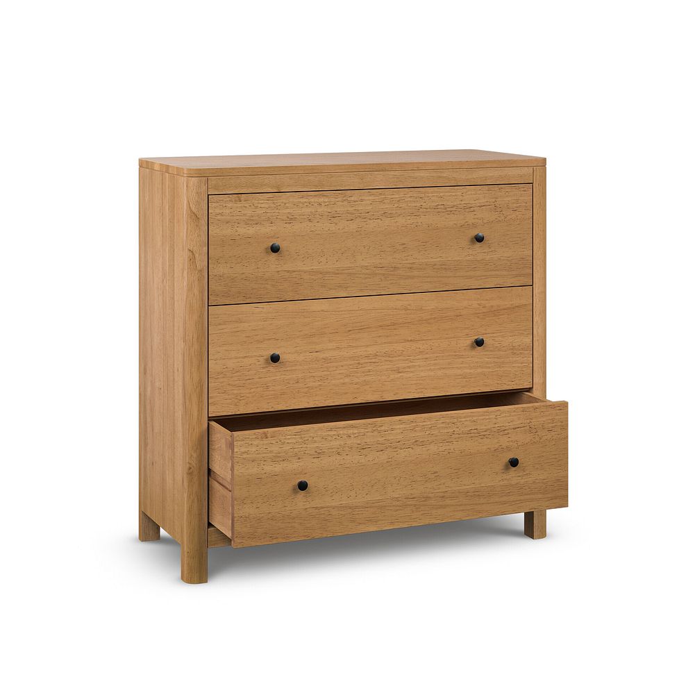 Savannah Solid Heveawood 3 Drawer Chest 2