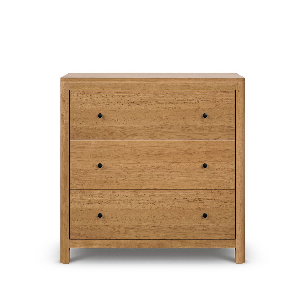 Savannah Solid Heveawood 3 Drawer Chest 3