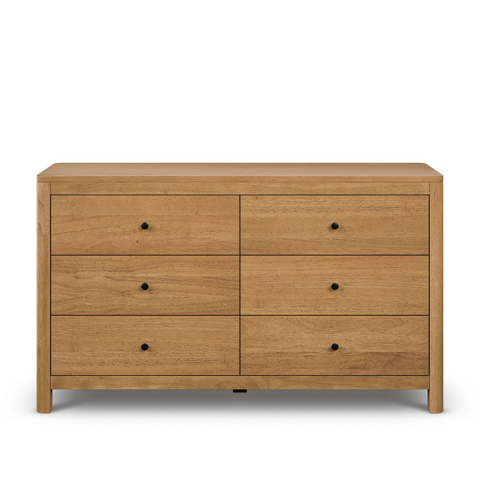 Savannah Solid Heveawood 6 Drawer Chest 3