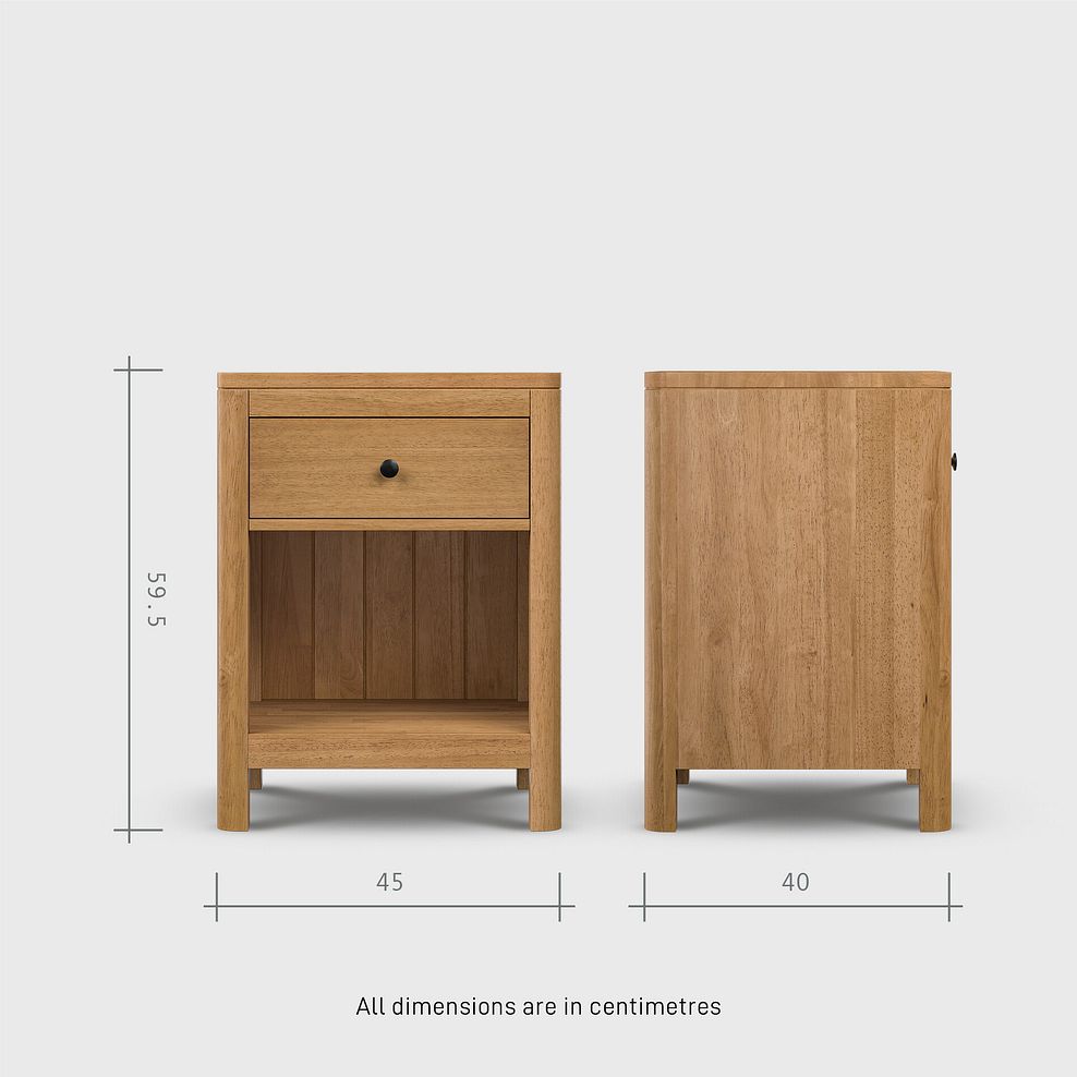 Savannah Solid Heveawood Bedside Table 9