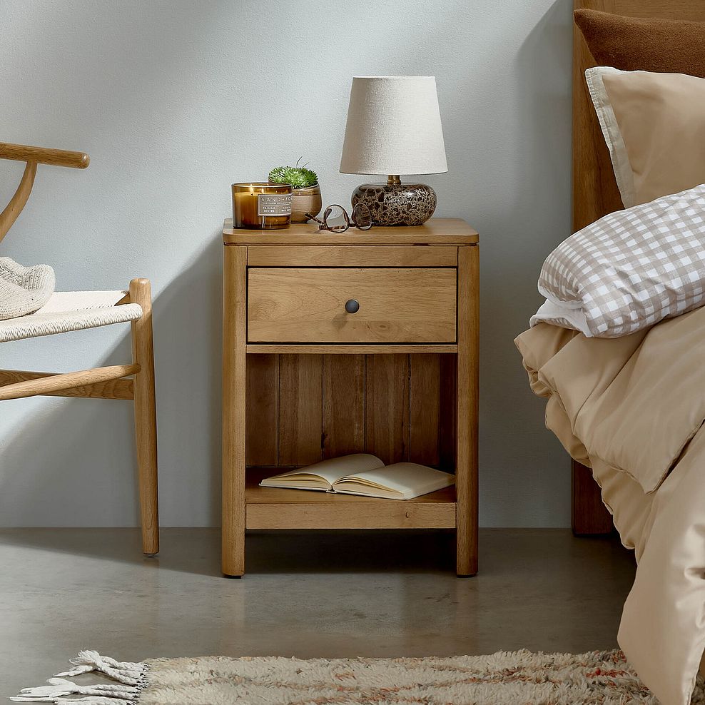 Savannah Solid Heveawood Bedside Table 2