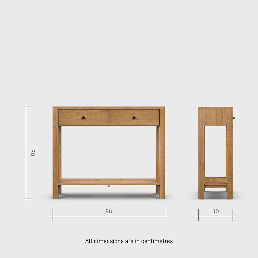 Savannah Solid Heveawood Console Table 9